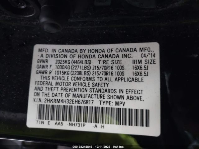2HKRM4H32EH676817 Honda CR-V LX