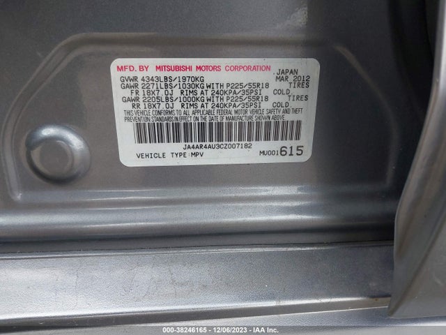 2012 MITSUBISHI OUTLANDER SPORT JA4AR4AU3CZ007182 Photo 8