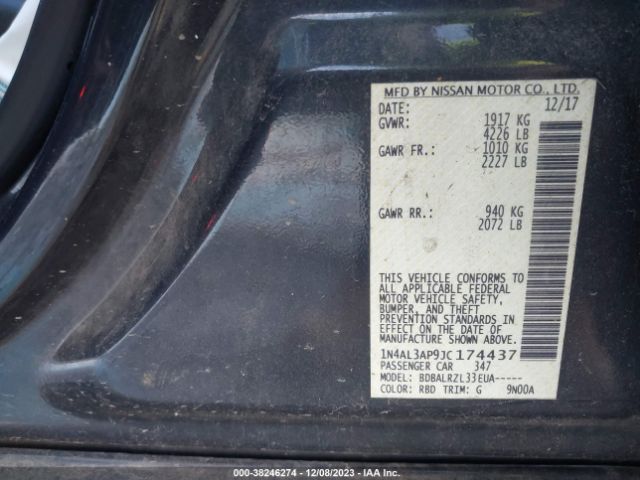 1N4AL3AP9JC174437 Nissan Altima 2.5 Sl