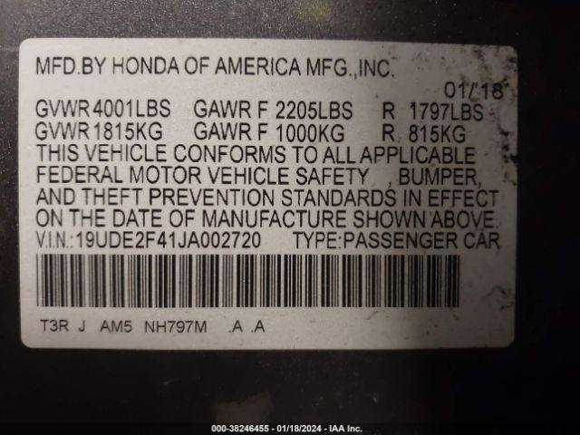 19UDE2F41JA002720 Acura Ilx Special Edition