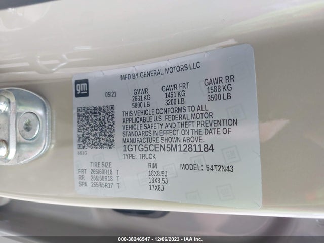 GMC Canyon 2wd  Short Box Elevation 2021 1GTG5CEN5M1281184 Image 9