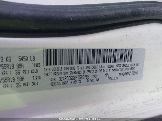 3C4PDCGG8FT583789 Dodge Journey Crossroad