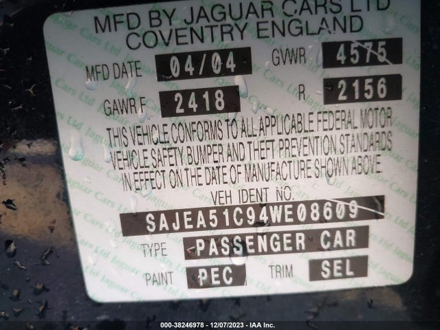 2004 JAGUAR X-TYPE SAJEA51C94WE08609 Photo 8