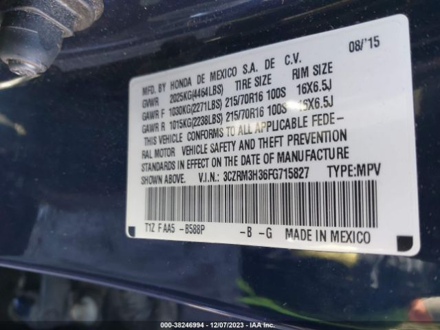 3CZRM3H36FG715827 Honda CR-V LX