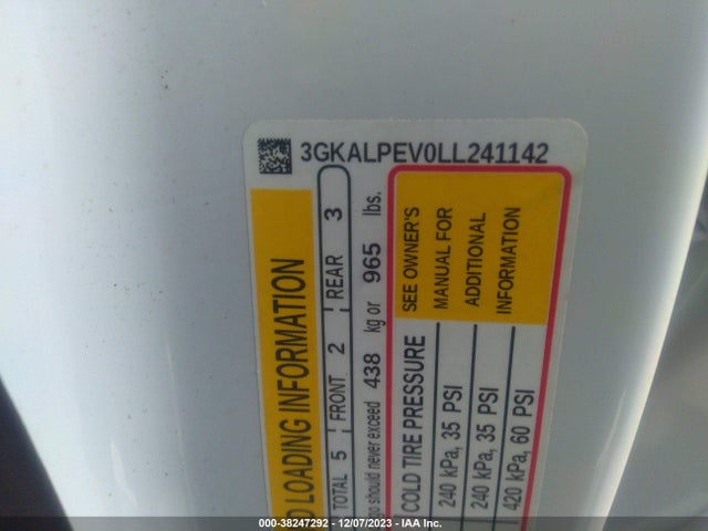 3GKALPEV0LL241142 GMC Terrain Fwd Slt