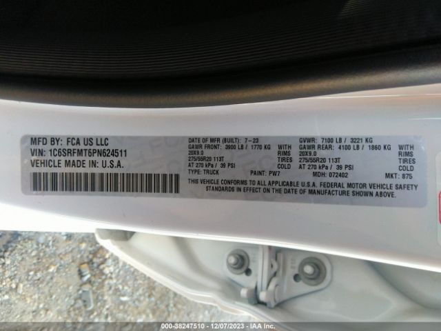 2023 RAM 1500 1C6SRFMT6PN624511 Photo 8