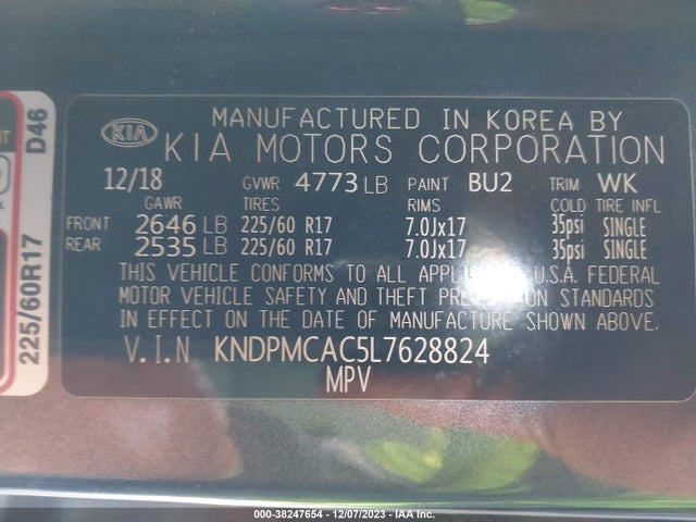 KIA Sportage Lx 2020 KNDPMCAC5L7628824 Image 9