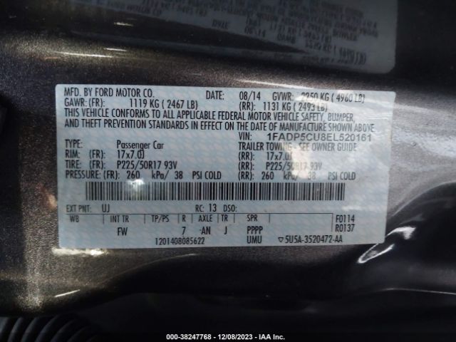 2014 FORD C-MAX ENERGI 1FADP5CU8EL520161 Photo 8