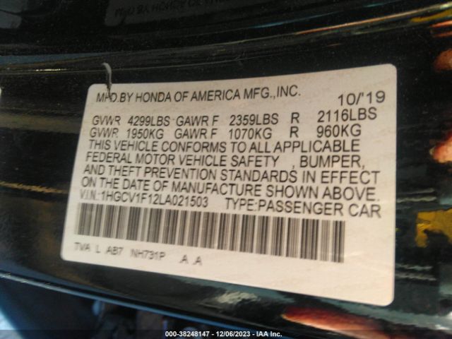 1HGCV1F12LA021503 Honda ACCORD LX
