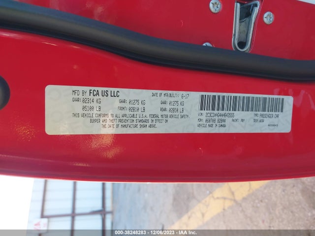 Dodge Charger Sxt Rwd 2017 2C3CDXHG4HH643555 Image 9