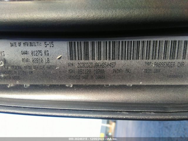 2C3CDZDJ6FH850457 Dodge Challenger Srt 392