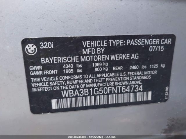 WBA3B1G50FNT64734 BMW 320i
