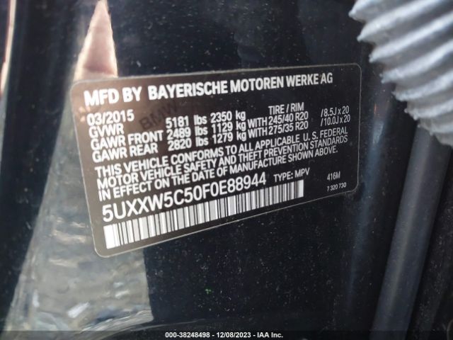5UXXW5C50F0E88944 BMW X4 Xdrive35i