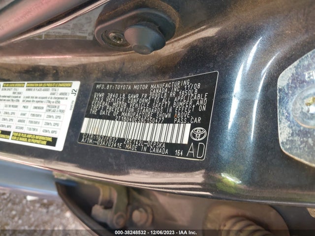 2009 TOYOTA COROLLA S VIN: 2T1BU40E59C150477