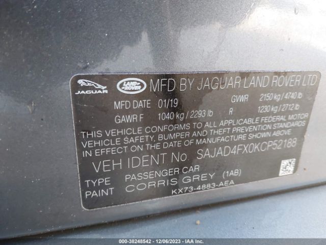 SAJAD4FX0KCP52188 Jaguar Xe 25t Premium
