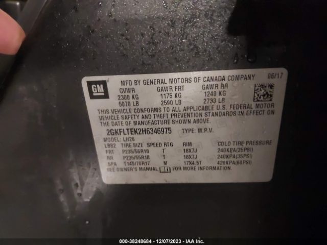 2GKFLTEK2H6346975 GMC Terrain Sle-2