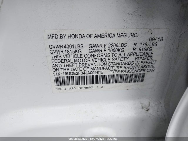 Acura Ilx Acurawatch Plus Package 2018 19UDE2F34JA009815 Image 9
