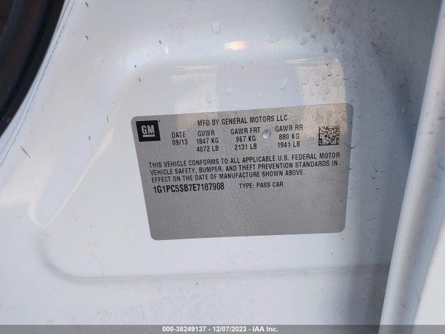 Chevrolet Cruze 1lt Auto 2014 1G1PC5SB7E7187908 Image 9