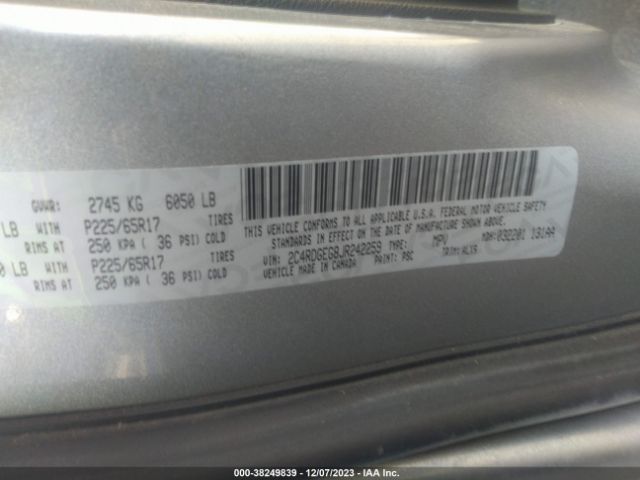 2C4RDGEG8JR242259 Dodge Grand Caravan Gt