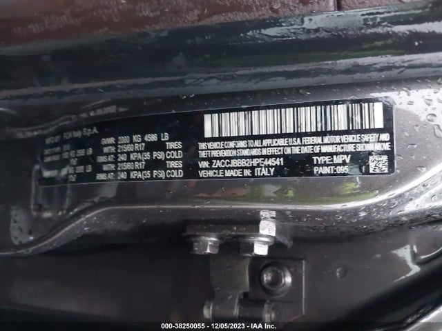 2017 JEEP RENEGADE LATITUDE 4X4 VIN: ZACCJBBB2HPE44541