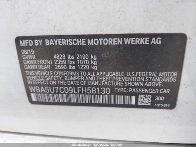 WBA5U7C09LFH58130 BMW 3 Series M340i