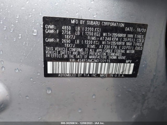 Subaru Outback 2021 4S4BTAMC2M3132915 Image 22