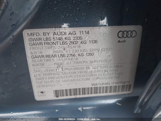 WA1UFAFL1FA074872 Audi Allroad 2.0t Premium