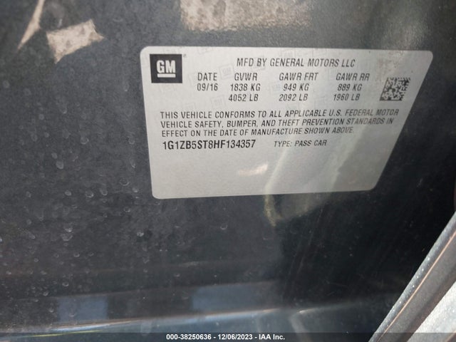 Chevrolet MALIBU LS 2017 1G1ZB5ST8HF134357 Image 9
