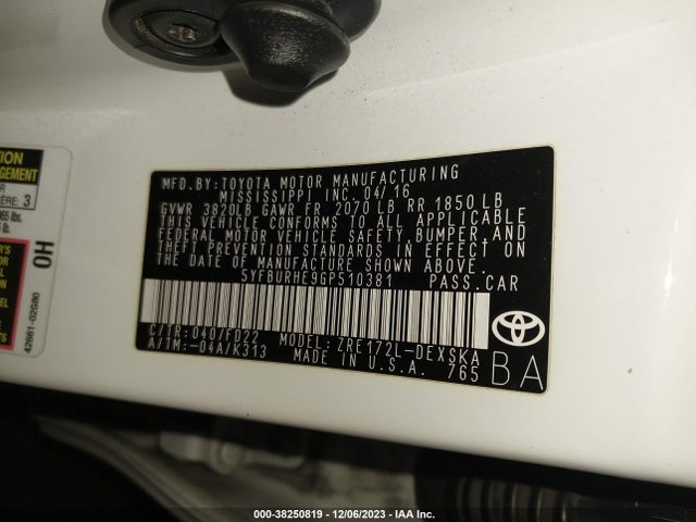 Toyota Corolla S Plus 2016 5YFBURHE9GP510381 Image 9