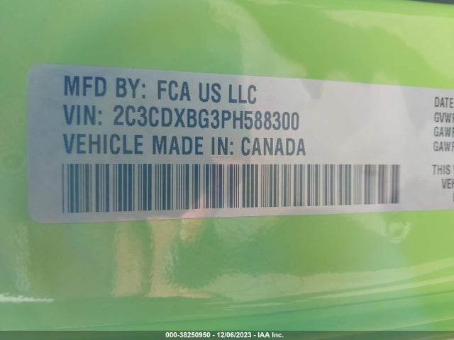 Dodge Charger Sxt 2023 2C3CDXBG3PH588300 Image 9