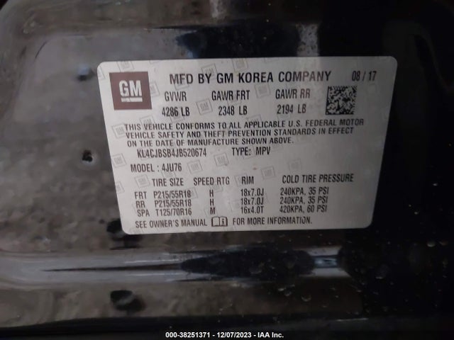 KL4CJBSB4JB520674 Buick Encore Preferred Ii