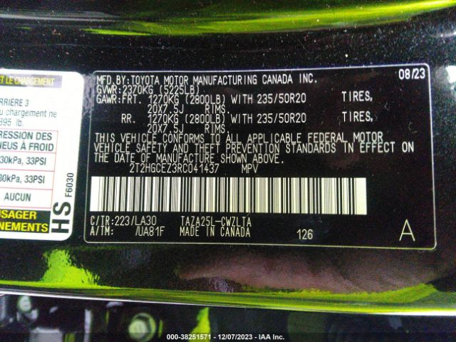 2T2HGCEZ3RC041437 Lexus Nx 350 Luxury