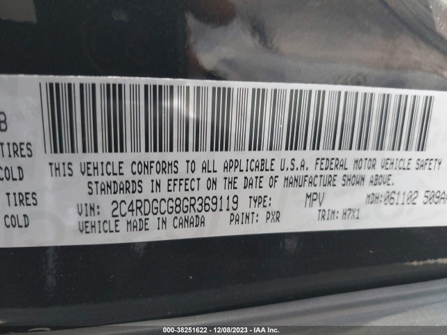 Dodge Grand Caravan Sxt 2016 2C4RDGCG8GR369119 Image 9