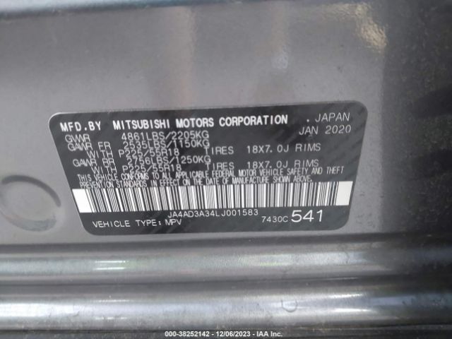 2020 MITSUBISHI OUTLANDER JA4AD3A34LJ001583 Photo 8