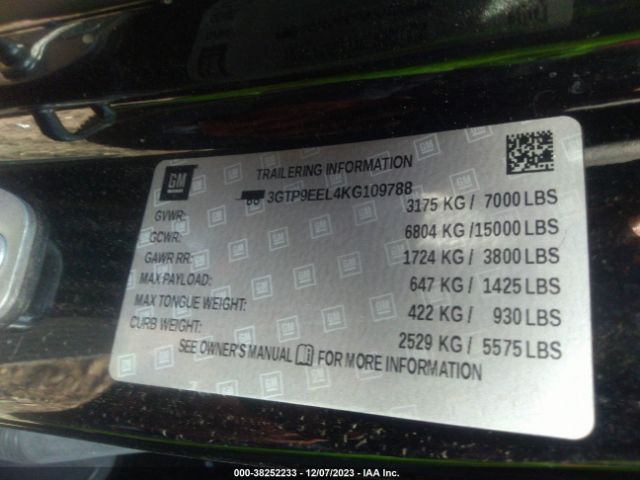 3GTP9EEL4KG109788 GMC Sierra 1500 At4