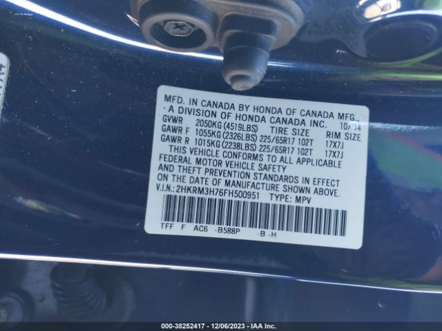 2HKRM3H76FH500951 Honda Cr-v Ex-l