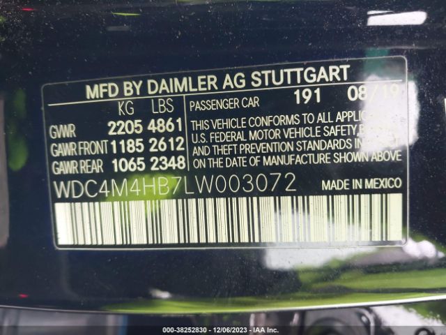 2020 MERCEDES-BENZ GLB 250 WDC4M4HB7LW003072 Photo 8