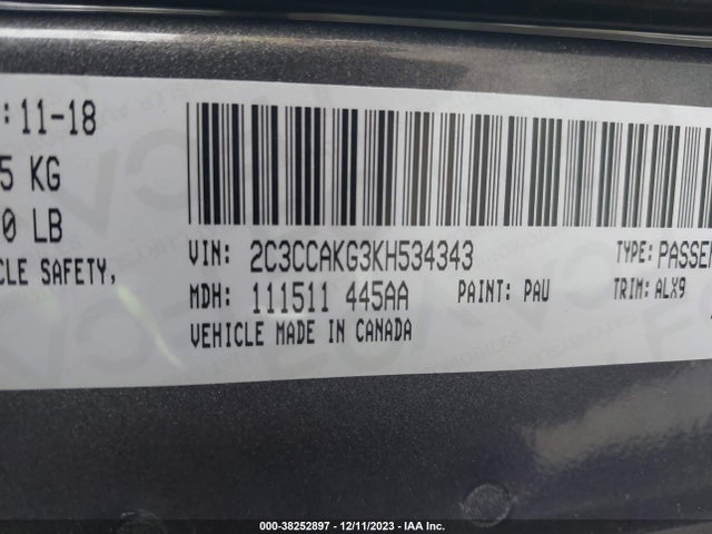 Chrysler 300 Limited Awd 2019 2C3CCAKG3KH534343 Image 9