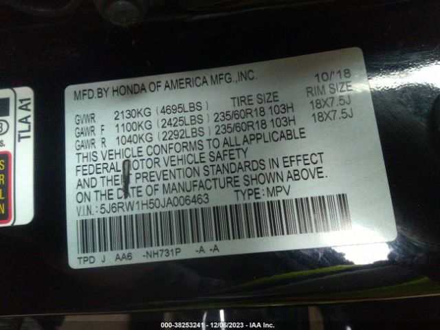 5J6RW1H50JA006463 Honda CR-V EX