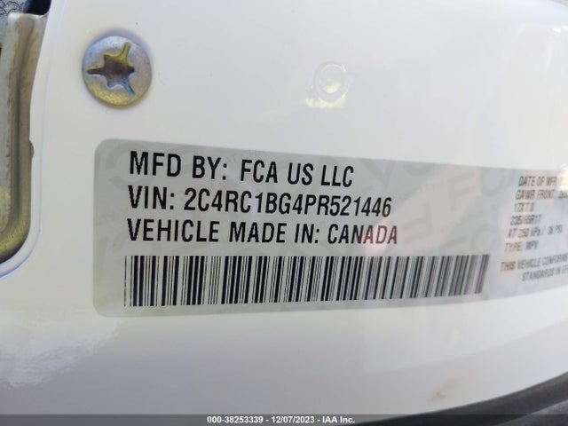 2C4RC1BG4PR521446 Chrysler Pacifica Touring L