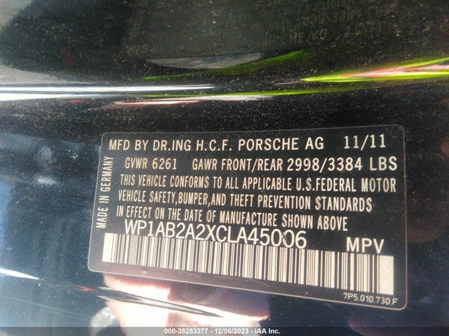 2012 PORSCHE CAYENNE WP1AB2A2XCLA45006 Photo 8