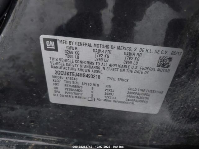 3GCUKTEJ4HG493218 Chevrolet Silverado 1500 High Country