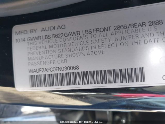 WAUF2AFC0FN030068 Audi S6 4.0t