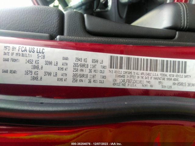 2018 JEEP GRAND CHEROKEE 1C4RJFBG7JC411011 Photo 8