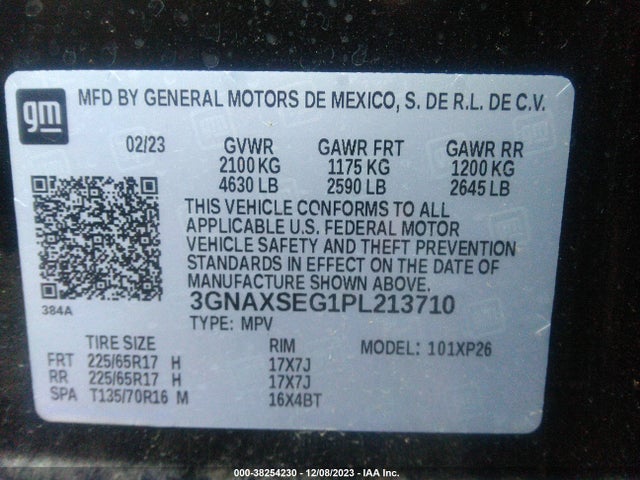 Chevrolet Equinox Awd Ls 2023 3GNAXSEG1PL213710 Image 9