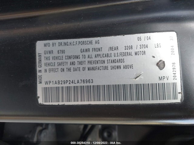 2004 PORSCHE CAYENNE WP1AB29P24LA76963 Photo 8