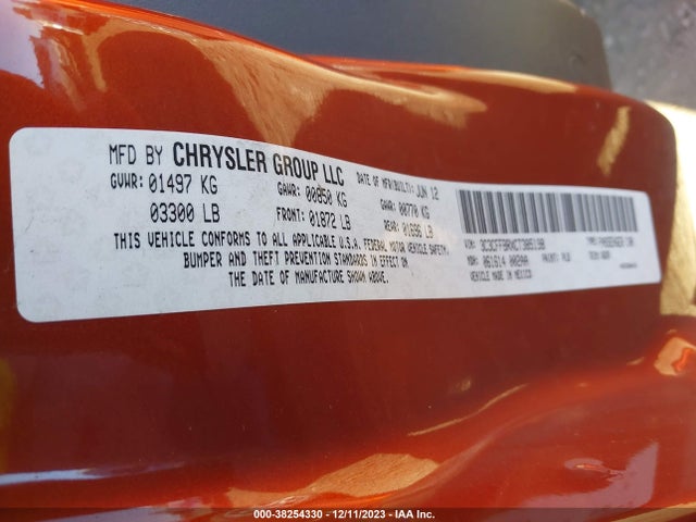 2012 FIAT 500 3C3CFFBRXCT385198 Photo 8