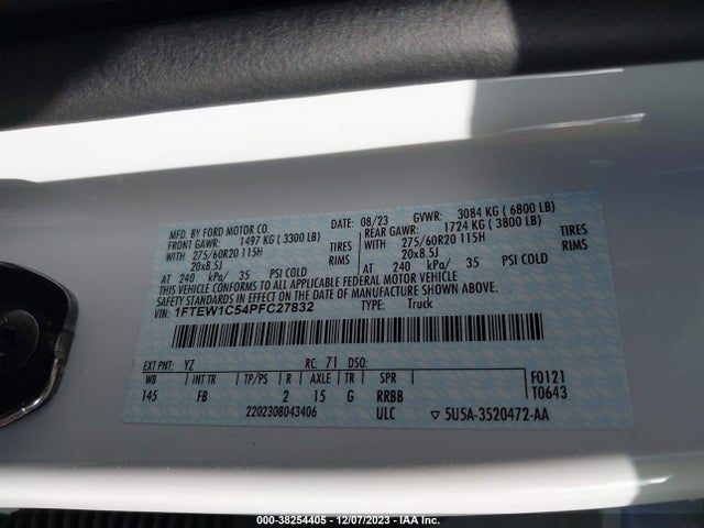 Ford F-150 Xlt 2023 1FTEW1C54PFC27832 Image 9