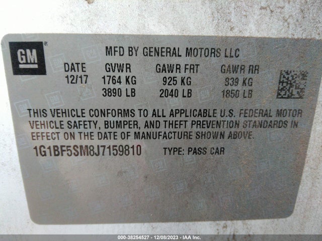 Chevrolet Cruze Premier Auto 2018 1G1BF5SM8J7159810 Image 9