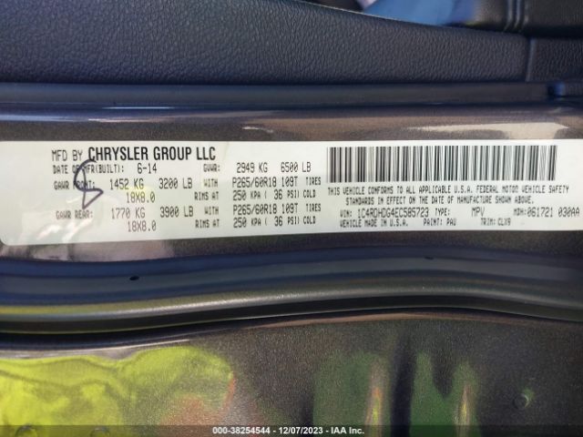 1C4RDHDG4EC585723 Dodge DURANGO LIMITED